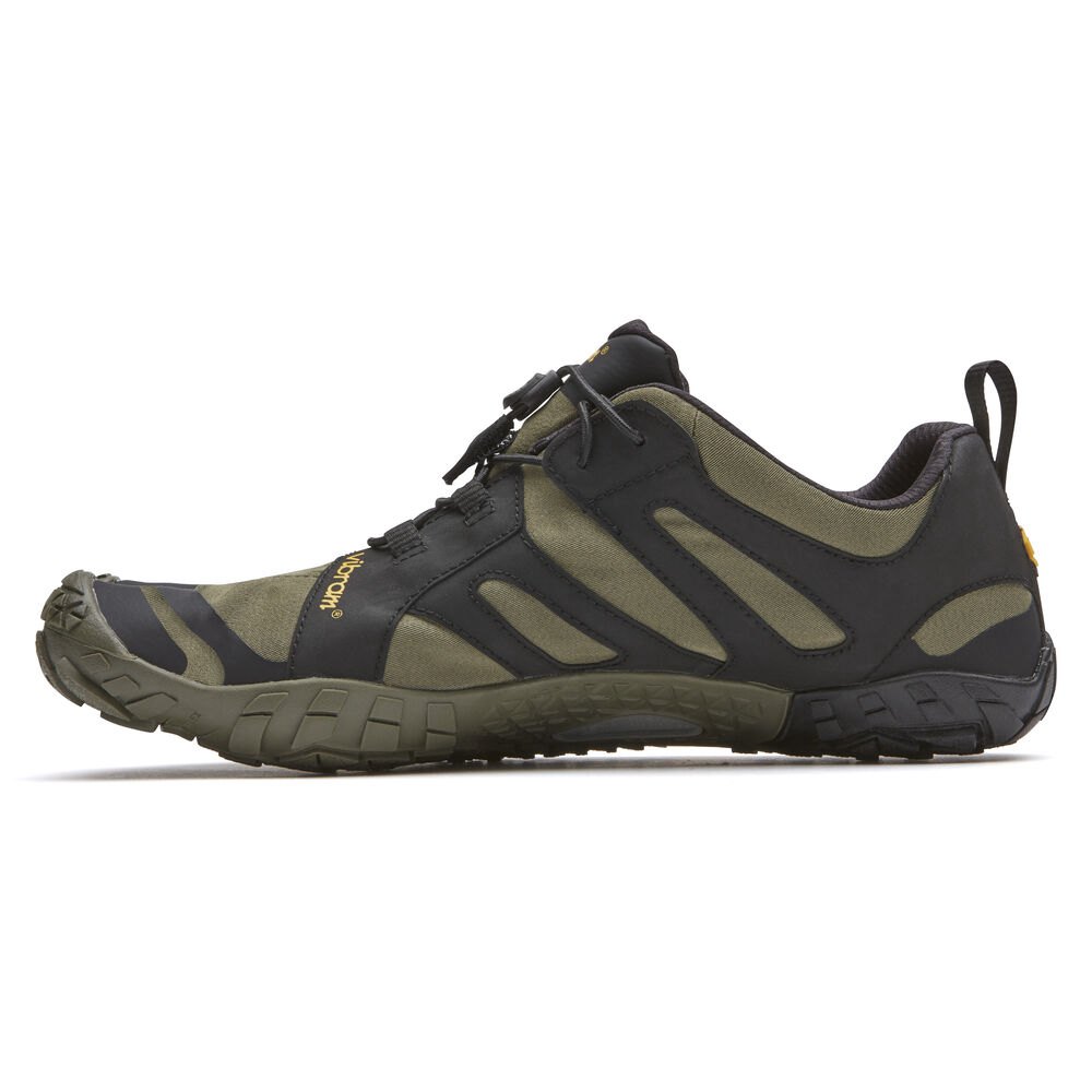 Zapatos De Trail Mujer Verde Oliva/Negros - FiveFingers V-Trail 2.0 - BLYEPH-526